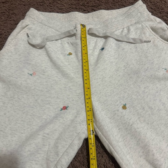 Old Navy Floral Embroidered Jogger Sweatpants High Rise Heather Cotton M $45 - Picture 9 of 10